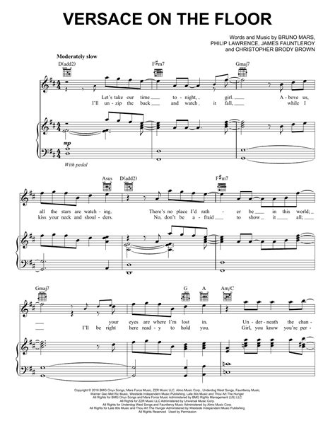 versace on the floor sheet music|versace piano sheet music.